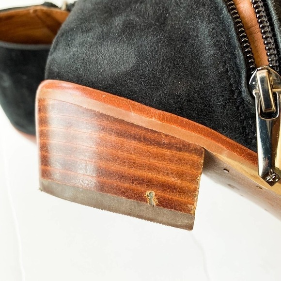 Sam Edelman Black Petty Suede Ankle Booties Size 6 - Picture 10 of 11